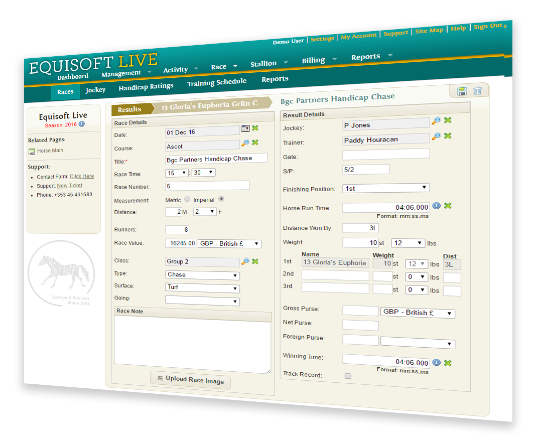 EquisoftLive Racing Package Keep/Boards